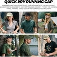thumbnail image 3 of DOVACKA Short Brim 5 Panel Hat Quick Drying Baseball Cap for Men Women Lightweight Breathable Sports Hat Solid Color Dad Hat。Tanbrown, 3 of 9