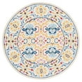 thumbnail image 4 of SAFAVIEH Micro-Loop Carlene Medallion Area Rug, Beige/Blue, 5' x 8', 4 of 10