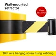 thumbnail image 1 of Stainless Steel Wall Mounted Warning Tape Indoor Outdoor Crowd Control Retractable Band Ribbon Line Divider Belt Barrier 10m Yellow Black, 1 of 6
