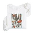 thumbnail image 3 of Olive Loves Apple Women's Football Season Coquette Bow Crewneck Sweatshirt, White, Medium, 3 of 8