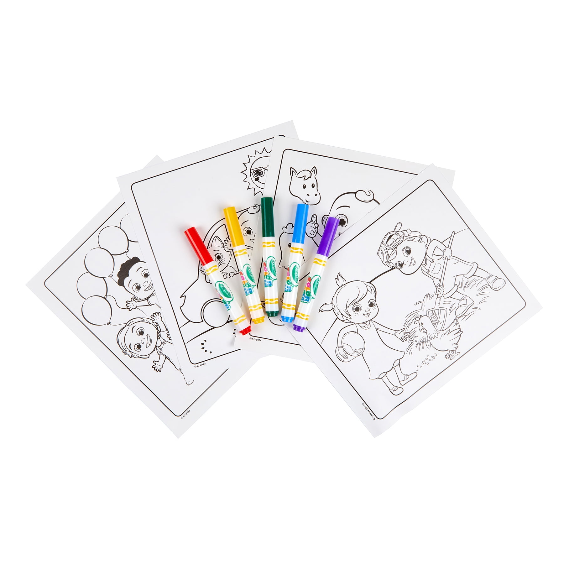 Crayola Color Wonder Coloring Pad & Markers, Cocomelon, 2 Sets