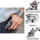 thumbnail image 3 of 5 piezas Punk Gothic Knuckle Full Finger Double Ring, Silver Armor Cool Rings Punk Rock Bisagra Anillo Anillos de evento para hombres y mujeres Disfraces de Halloween Cosplay Accesorios Joyas Regalos JAMW Sencillez, 3 of 5