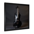 thumbnail image 2 of Designart "Minimalist Ebony Violin II" Food & Beverage Framed Wall Art Decor - Traditional Black Fruits Living Room Framed Canvas Art, 2 of 6
