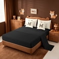 thumbnail image 3 of meiyoeat leopard Bowknot Initial Art 7 Pieces Full Size Bedding Sets,Cheetah Print Alphabet Full Size Bed in a Bag,Black Reversible, 3 of 7