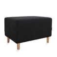 thumbnail image 1 of CHOK 2024 Stretch All-inclusive Ottoman Covers Slipcover Rectangle  Checked Jacquard Ottoman Slipcovers With Elastic Bottom Removable Stool Cover Sofa Footstool Protect-white-Oversized-XL, 1 of 7