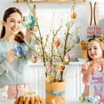 thumbnail image 3 of zhangmingg Easter Wooden Decorative Hanging Flat 2D Egg Rabbit Ornament for Festival Party Home Celebration, 3 of 6