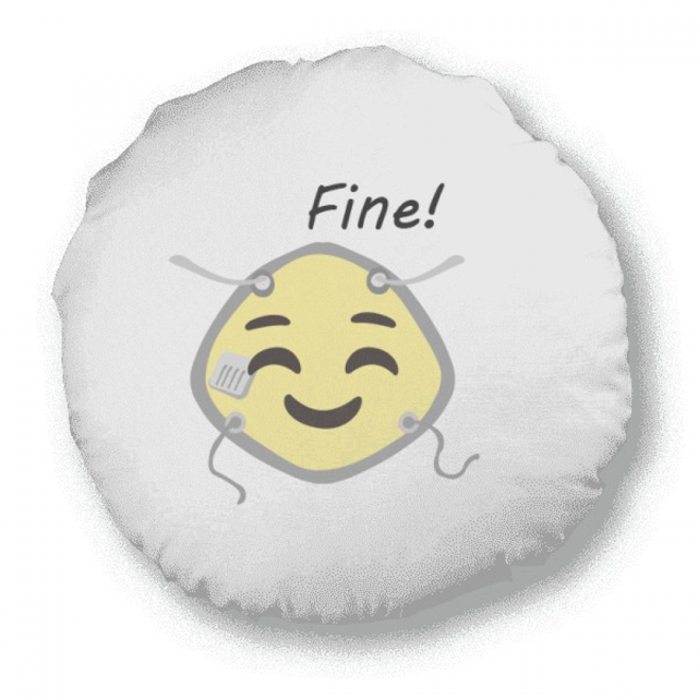 Good Mood Face Expression Fain Round Throw Pillow Home Decoration Cushion