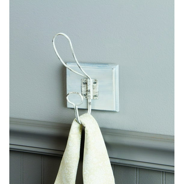 Vintage White Wall Hook Set of 3