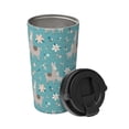 thumbnail image 2 of KLL Teal Mama Llama Pattern Stainless Steel Vacuum Insulated Tumbler - Carry Insulated Coffee Mug - Reusable Insulated Cold Brew Iced Coffee Cup Thermos, 2 of 8