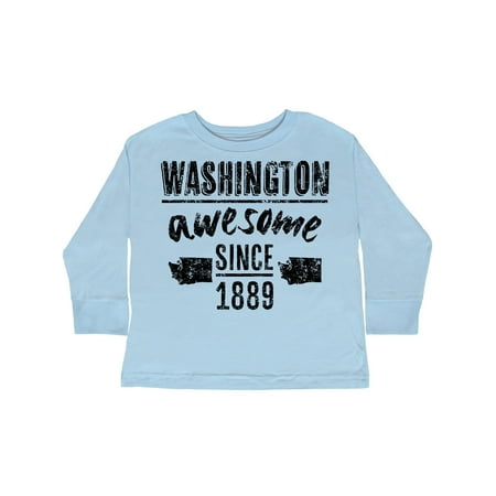 

Inktastic Washington Awesome Since 1889 Gift Toddler Boy or Toddler Girl Long Sleeve T-Shirt