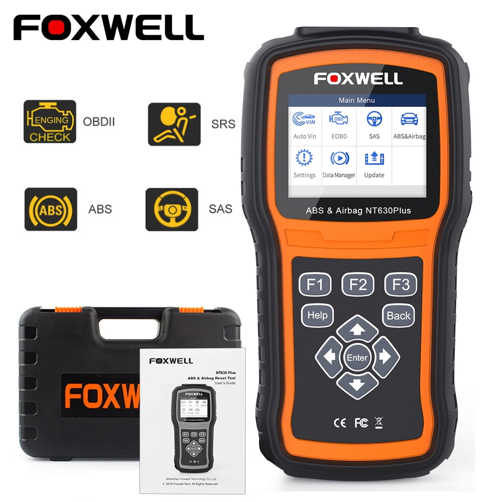 FOXWELL NT630Plus OBD2 Scanner and NT716 ABS SRS Engine Transmission Car Diagnostic Tool and Extension Cable