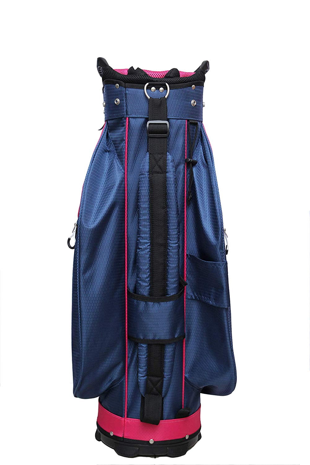 Majek Premium Ladies Navy Blue Pink Golf Bag 9.5 inch 14-way Friendly Separator Top with Putter Sleeve