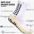 thumbnail image 4 of VEGCOO Men’s Grip Socks, 4 Pairs Anti slip Soccer Socks, Grip Basketball Yoga Football Socks, 4 of 7