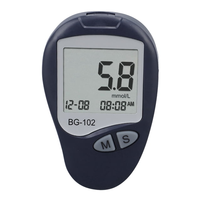 Kit de monitor de glucosa en sangre, medidor portátil y preciso para pruebas de diabetes con dispositivo de punción, tiras de prueba para el autocontrol del azúcar en sangre en el hogar