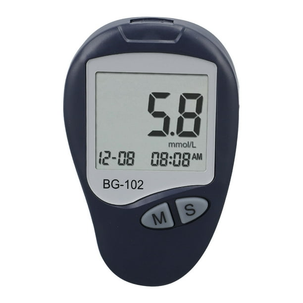 Kit de monitor de glucosa en sangre, medidor portátil y preciso para pruebas de diabetes con dispositivo de punción, tiras de prueba para el autocontrol del azúcar en sangre en el hogar