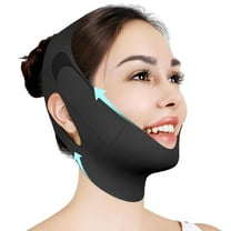 Chin Strap for Sleeping,Adjustable Chin Strap,Jaw Strap,Jawline Shaper,V Line Lifting Mask,Deep Black,M