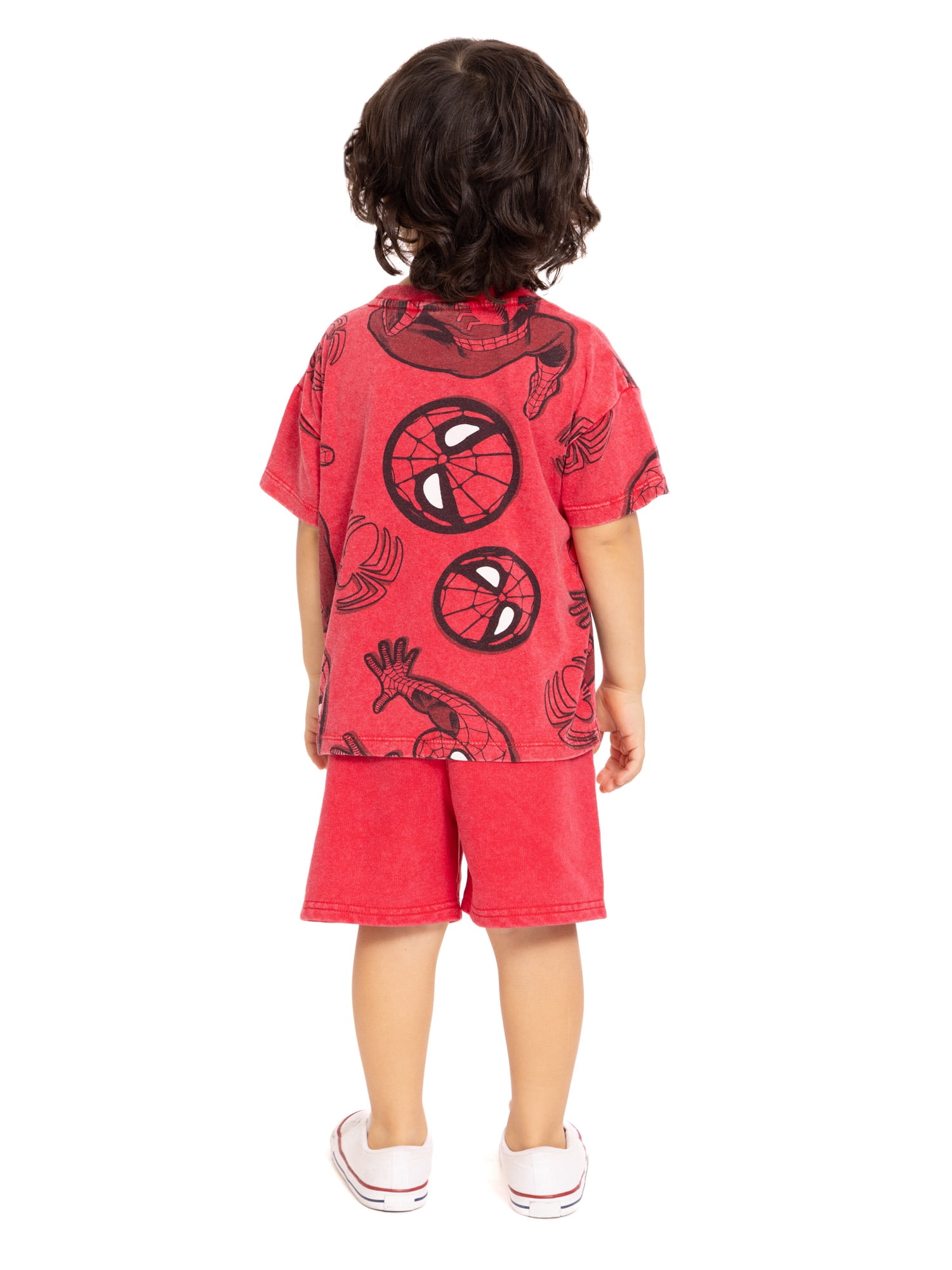 Spider-Man Baby and Toddler Boy Short Sleeve Graphic Tee and Matching Shorts Set, 2-Piece, Sizes 0/3M-5T