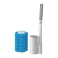 thumbnail image 2 of Kit de limpieza de cepillo de inodoro desechable para baño y hogar Azul, 2 of 9
