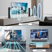 COWIN Sound Bar for TV, 2-in-1 Detachable Soundbar with Auto Volume Boost, TV Speakers with 3 EQ Modes, Bluetooth 5.3/ARC/Opt/AUX Connection for PC/Gaming/Projectors