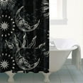 thumbnail image 4 of Gothic Shower Curtain Set - Dark Celestial Moon & Star Print, Mystical Cosmic Bath Decor, Waterproof Polyester 72"Wx72"L, Goth Aesthetic Gift, 4 of 5