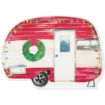 UPware Christmas Camper Shaped Melamine Serving Platter – Holiday Decorative Tray for Cookies, Snacks & Appetizers – Durable, Festive Christmas Tableware