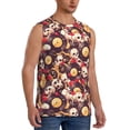 thumbnail image 2 of Pofeuu Skull record lips Print Men's Muscle T-Shirt, Sleeveless, Muscle Tank, Classic Muscle Tee Top For Men Casual Sleeveless Muscle T-Shirt Trendy Clothes-X-Large, 2 of 7