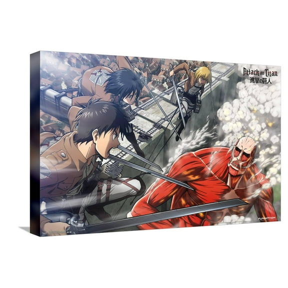 Attack on Titan - Battle Canvas Wall Poster, 14.725" x 22.375"