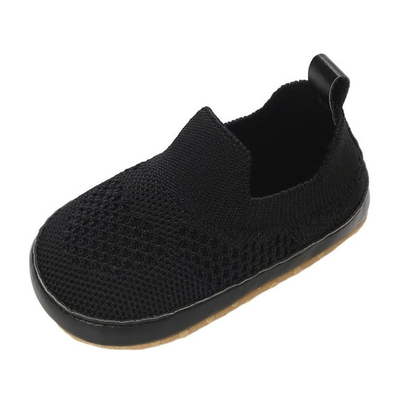 AJTQTH Baby Cute Shoes Toddler Low-Top Mesh Slip-On Flexible and Breathable Sneakers Summer Casual Comfortable Lightweight Walking Shoes Black Size 12