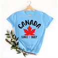 thumbnail image 3 of Pisexur Nouveau T-shirt à Manches Courtes Col Rond Imprimé Décontracté pour Femmes, Hauts d'Été pour Femmes Bleu, P, 3 of 4