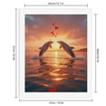 thumbnail image 2 of Paint By Numbers Kit for Adults Beginner - DIY Dolphins Sunset Love Scene Canvas Painting Kits for Adults, Frameless Paint By Number for Adults for Home Wall Decor 16x20 Inch, 2 of 7