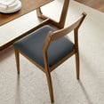 thumbnail image 4 of Modway Solara Vegan Leather Wood Dining Side ChairsSet of 2 in Walnut Black, 4 of 10
