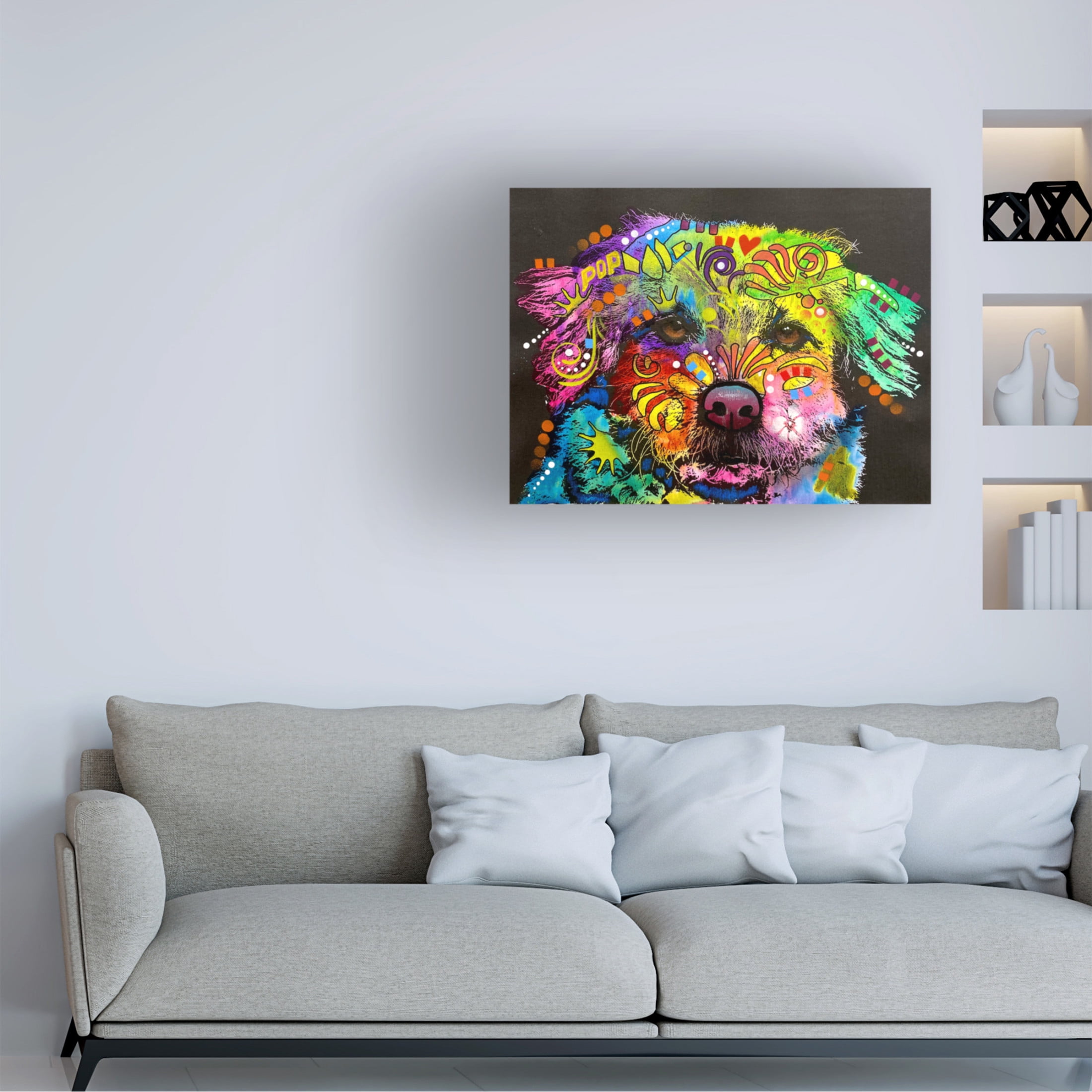 Canvas Wall Art - Dean Russo 'We Do Not Need No Stinkin Baths' Wall Art for Living Room, Bedroom, or Office Décor by Trademark Fine Art - 32 x 24 Inches