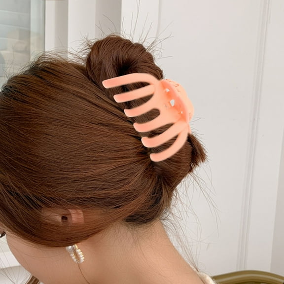 UPGRATOR 4Pcs Large Claw Clips For Women Thick Hair Octopus Like Shape Plastic Metal Matte Finish Various Hairstyles