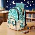 thumbnail image 3 of Xoenoiee Beach Turtle Starfish Seashell Heart Print 17 Inch Backpack for Girls Teens, Lightweight Large Capacity Bookbag School Bag Rucksack for Kindergarten Primary Middle School Students, 3 of 7
