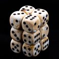 thumbnail image 2 of Juego de dados Chessex Marble Ivory con negro 16 mm d6 (12), 2 of 5
