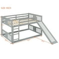 thumbnail image 4 of Full Over Full Bunk Bed with Ladder with Slide, Gray, 4 of 4
