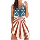 thumbnail image 1 of Vestido de Verano para Mujeres Moda Día de la Independencia Cuello Redondo sin Mangas Vestido Informal Impreso para Fiestas, 1 of 5