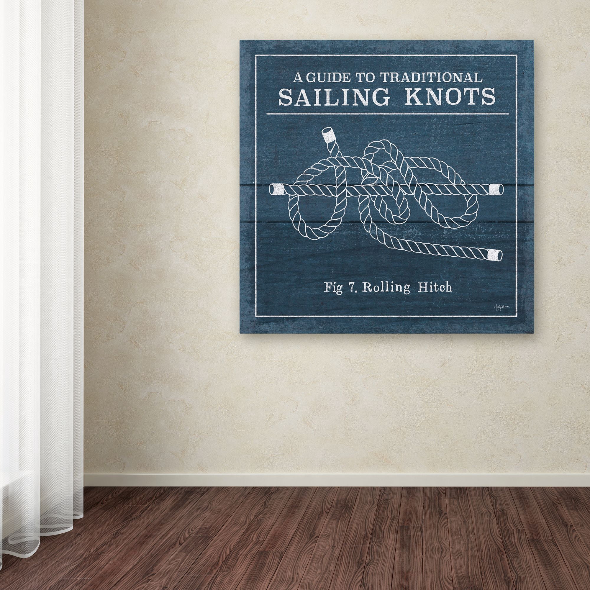Trademark Fine Art 'Vintage Sailing Knots VIII' Canvas Art by Mary Urban