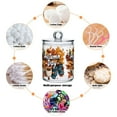 thumbnail image 6 of Yayeee 4 Pack Qtip Holder Bathroom Cotton Swab Canister with Lid Clear Dispenser Set, Autumn Day Pattern, 6 of 6