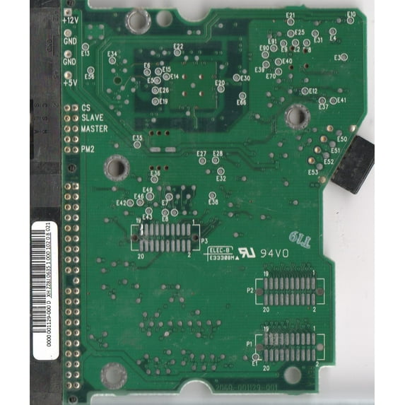 WD400BB-32DEA0, 0000 001129-000 D, WD IDE 3.5 PCB