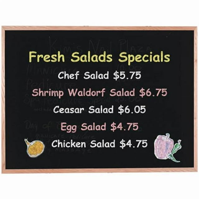 Aarco Products OC1824NT Display Style Black Chalkboard