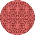 thumbnail image 1 of Ahgly Company Machine Washable Indoor Round Transitional Red Area Rugs, 4' Round, 1 of 7