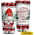 thumbnail image 2 of Gnome Insulated Tumbler Cup with Lid, Stainless Steel 30oz Tumler, Gnome Gift for Coffee Lover (Santa Gnome TM439), 2 of 6