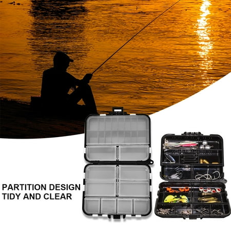 OTVIAP Multi-functional Fishing Lures Hook Box Waterproof Partition Storage Fish Tackle Case Fishing Tool Box Lure Box