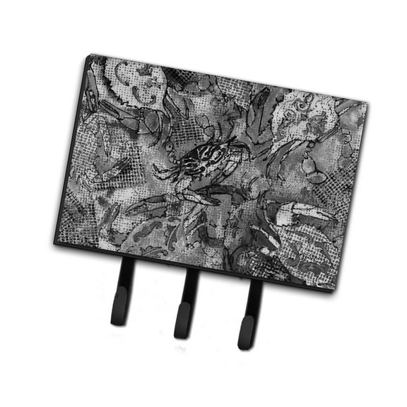 Grey Canvas Abstract Crabs Leash or Key Holder