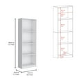 thumbnail image 5 of We Have Furniture Chelton 3 Piece Living Room Set with 3 Bookcases, Matt Gray/ White, 5 of 6