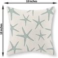 thumbnail image 6 of Seafoam Blue Starfish Pillow Covers 18x18 Set of 2 Coastal Throw Pillows Summer Nautical Ocean Beach Theme Decorative Pillowcase Outdoor Farmhouse Decor Cushion Case for Couch Home Bedroom, 6 of 7