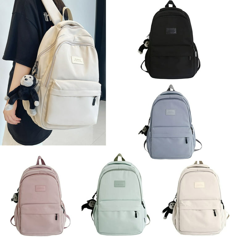 korean style nylon backpack girls waterproof school bag travel bag with  charging port,school girls backpack