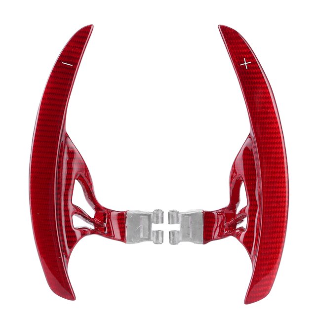 Steering wheel shift paddle shifter extension for gt r car accesory Extend Length Upgrade Carbon Fiber Paddle Shifters Fit for GT R R35 2009-2016Red ANGGREK Otros