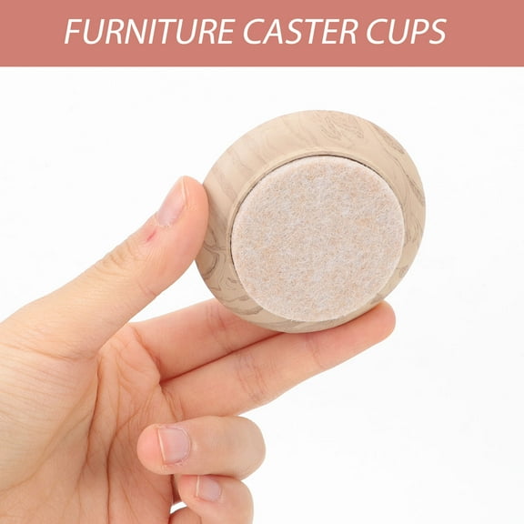 Yuangui 4Pcs Furniture Coasters Furniture Caster Cups Bed Stoppers Round Furniture Casters Leg Floor Protectors
